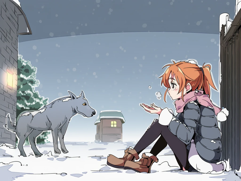 Now it is her turn to wait at the gate