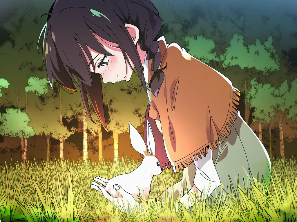 Come spring, she kneels to set it back in the grass
